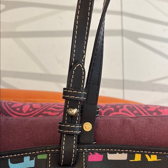 Dooney & Bourke Multicolor Women's Leather Tote Bag - Picture 5 of 5